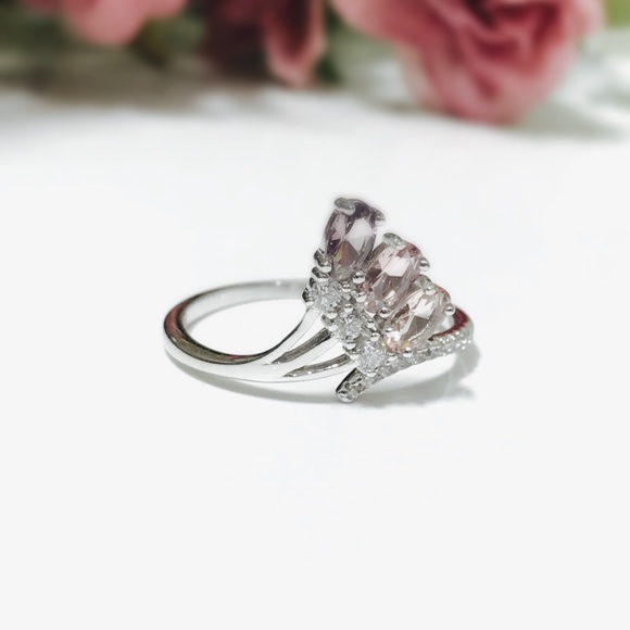 Fading Colors Sterling Silver Adjustable Ring - Picture 7 of 8